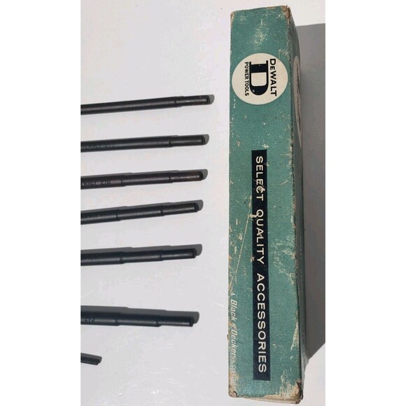 Vintage DeWalt R.H Boring Bit Set No. 3570 W/adapter 3/8,1/2,5/8,3/4,7/8,1”. - Picture 6 of 10